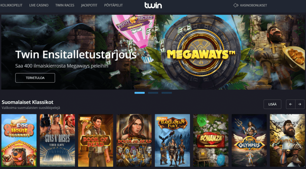 Pelaa Twin kasinolla Suomessa ja pidä hauskaa yhdessä parhaat Nettikasinot